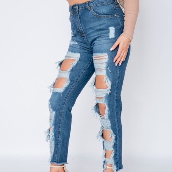 FINALPRICE HPx6 ExtremeRip Distress Boyfriend Jean - Picture 10 of 14